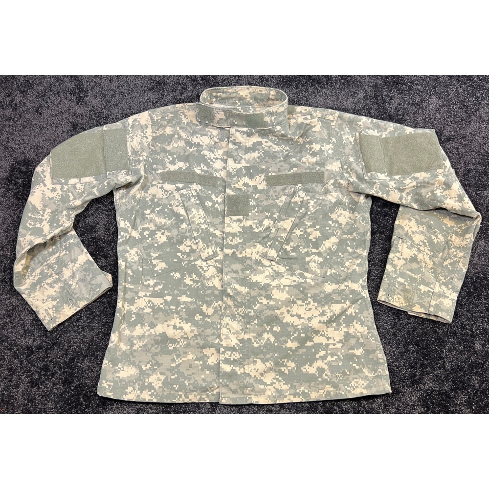 US Army ACU Combat Uniform Military Digital Camo‎ Shirt Jacket Coat 39R *Stain